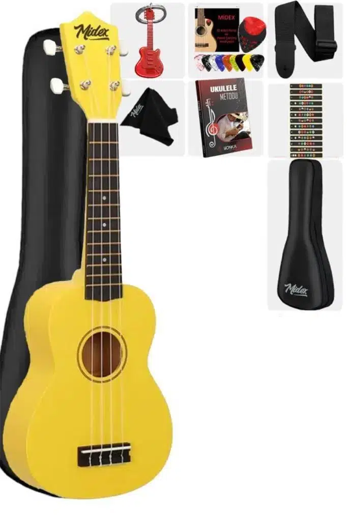 Midex UKX-901YLW Sarı Soprano Ukulele (OUTLET)