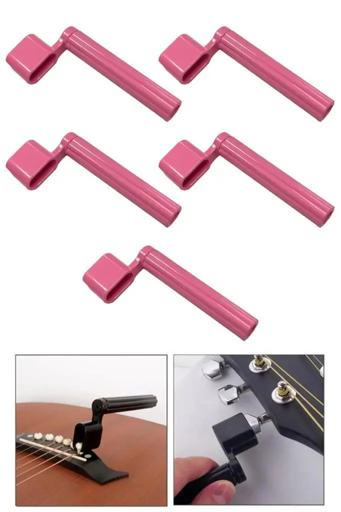 Midex W11-PK-5X Gitar Tel Sarıcı Gitar Burgu Çevirici (Pembe 5 Adet)