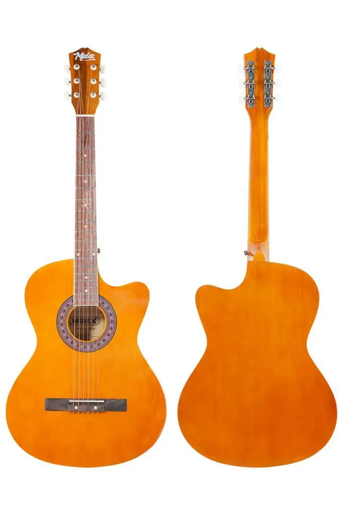 Midex XC-120BRW Kaliteli Akustik Gitar Gül Klavye Sap Ayarlı 4/4 Full Set