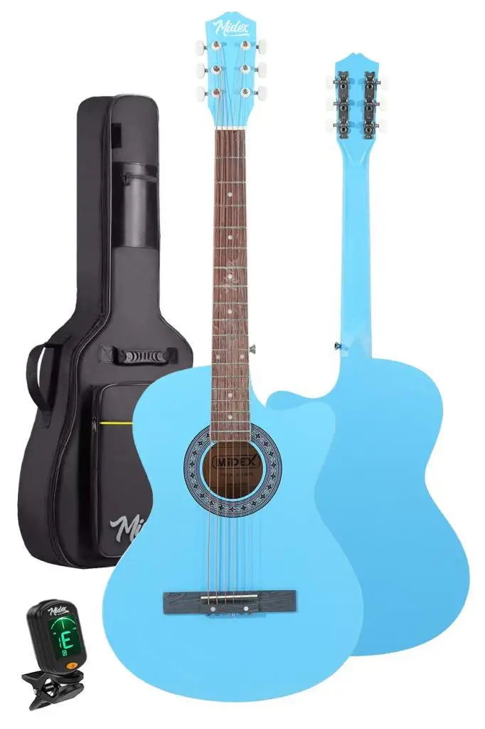 Midex XC-120LTB Kaliteli Akustik Gitar Gül Klavye Sap Ayarlı 4/4 Full Set