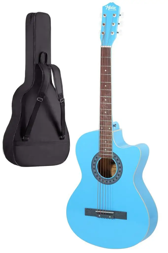 Midex XC-120LTB Kaliteli Akustik Gitar Gül Klavye Sap Ayarlı 4/4 Full Set