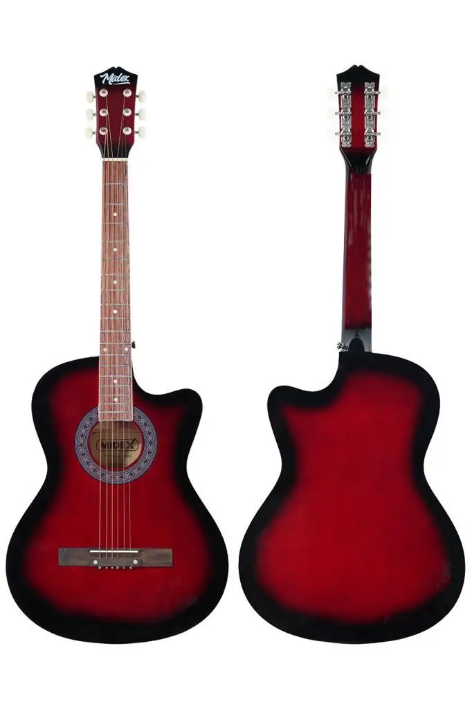 Midex XC-120RD Kaliteli Akustik Gitar Gül Klavye Sap Ayarlı 4/4 Full Set
