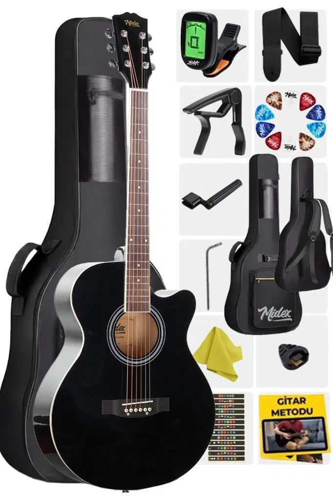 https://www.yonkamuzikmarket.com/midex-xc-200bk-kesik-kasa-siyah-akustik-gitar-4-4-yetiskin-ust-segment-gigbag-canta-tuner-capo-aski-pena