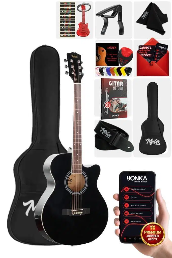 https://www.yonkamuzikmarket.com/midex-xc-200bk-kesik-kasa-siyah-akustik-gitar-4-4-yetiskin-ust-segment-gigbag-canta-tuner-capo-aski-pena