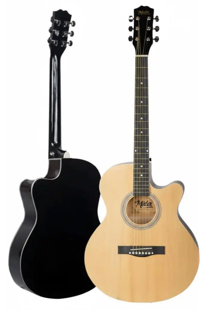 Midex XC-200NT Kesik Kasa Profesyonel Akustik Gitar 4/4 Yetişkin Üst Segment (Çanta Capo Askı Pena)