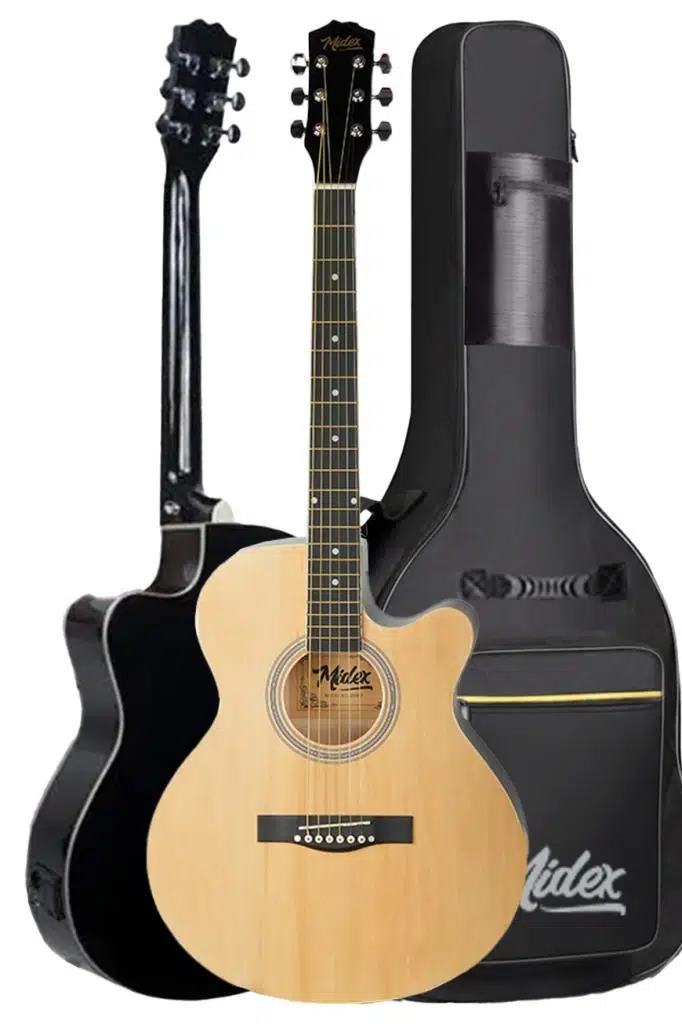 Midex XC-300NT-EQ Profesyonel Elektro Akustik Gitar 4/4 Yetişkin Üst Segment (Gigbag Çanta Tuner Capo Askı Jak Kablo Pena)