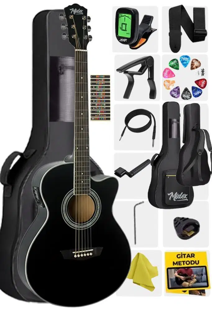 https://www.yonkamuzikmarket.com/midex-xc-300xbk-eq-profesyonel-siyah-elektro-akustik-gitar-4-4-yetiskin-ust-segment-gigbag-canta-tuner-capo-aski-jak-kablo-pena