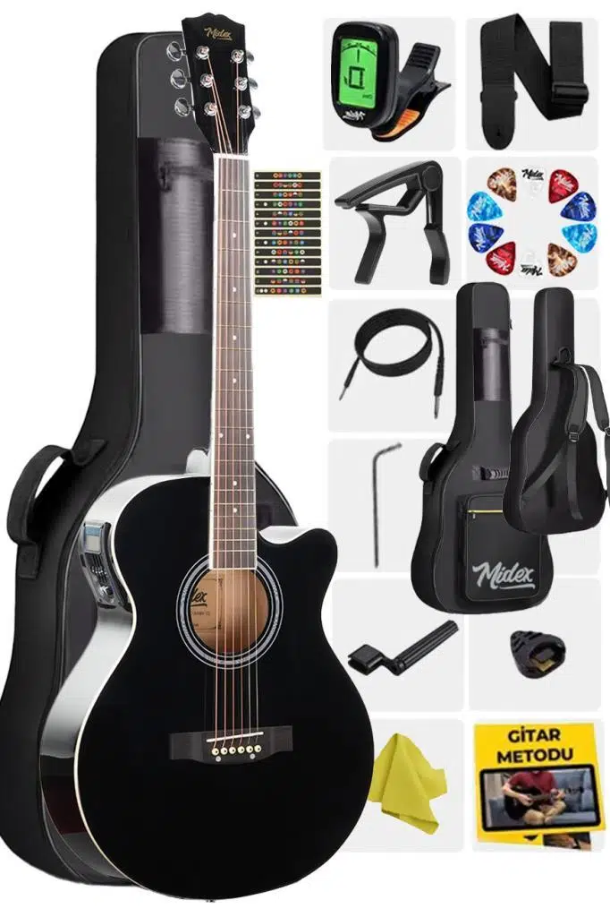 https://www.yonkamuzikmarket.com/midex-xc-300xbk-eq-profesyonel-siyah-elektro-akustik-gitar-4-4-yetiskin-ust-segment-gigbag-canta-tuner-capo-aski-jak-kablo-pena