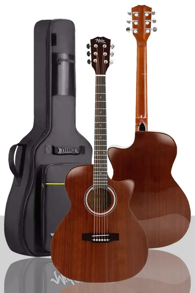 Midex XC-600 Masif Ağaç Akustik Gitar 4/4 Yetişkin Boy (Çanta Tuner Askı Capo)