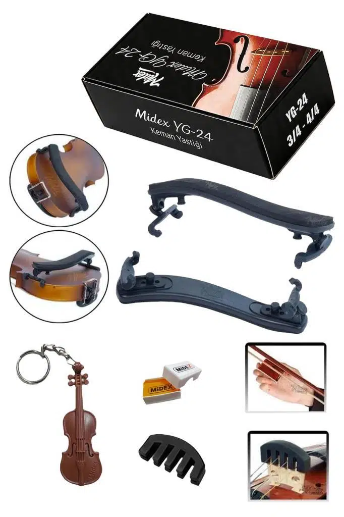 Midex YG-24 Çocuk Kemanı Yastığı 1/4 ve 1/2 Uyumlu (Reçine Hediye)