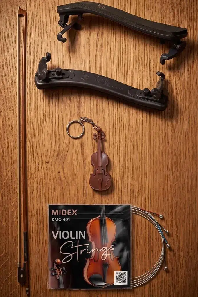 Midex YG-24KYT Çocuk Kemanı Yastığı Yayı ve Teli (1/4 ve 1/2 Uyumlu)