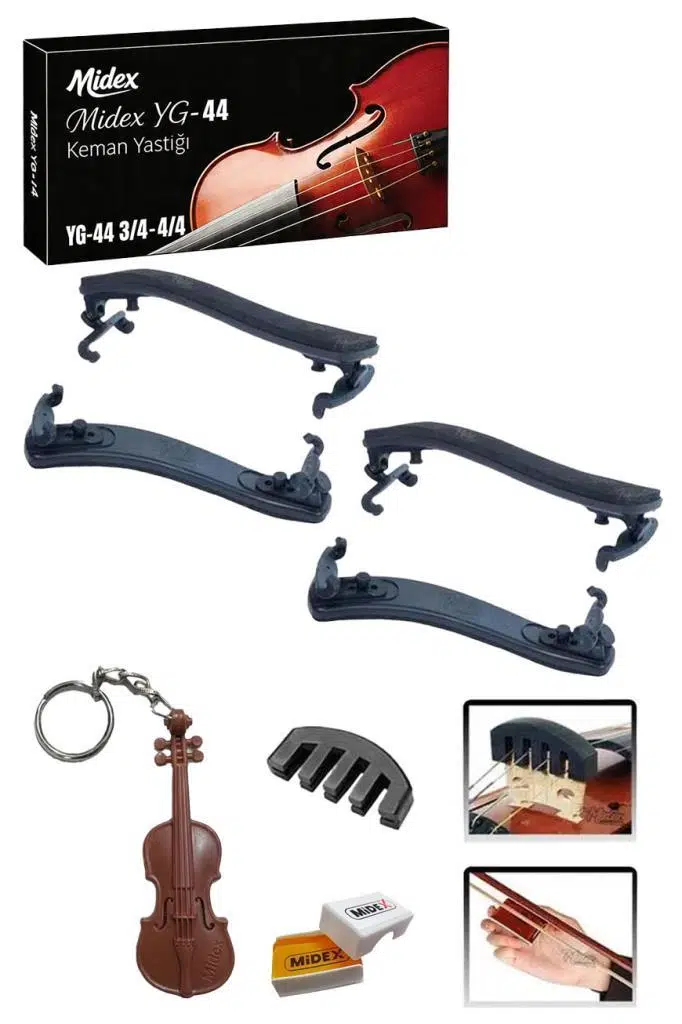 Midex YG-44X 2 Adet Keman Yastığı Reçine ve Susturucu Seti (2 YASTIK + 1 REÇİNE + 1 SUSTURUCU)