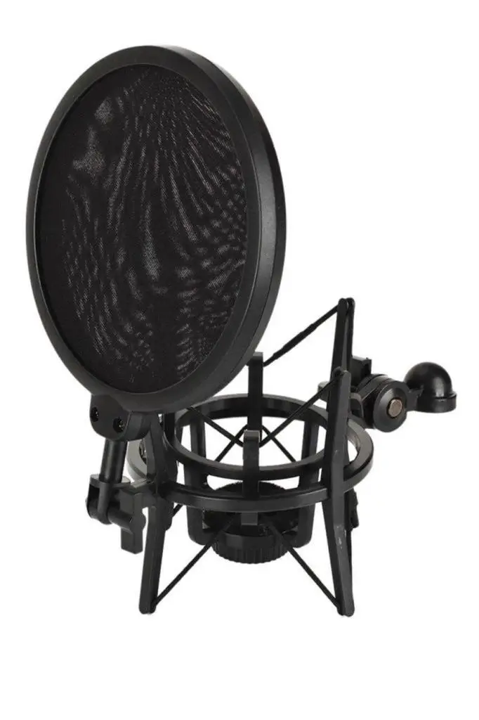 NB39 Masa Mikrofon Standı (Sehpa) + Sh-101 Pop Filtre ve Shock Mount Set