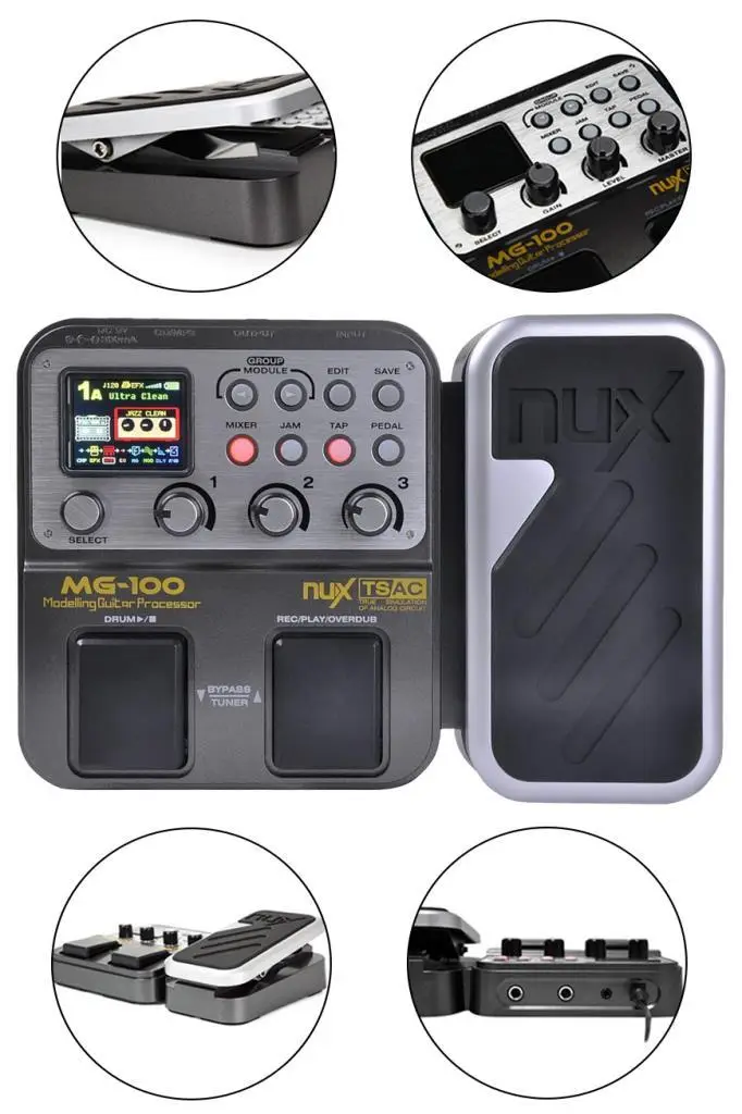 Nux MG-100 Multi-Efekt Gitar Efekt Pedalı Gitar Prosesörü