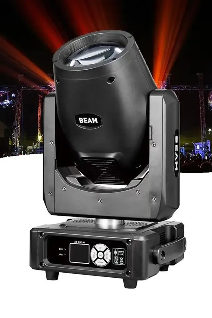 Quenlite Beam-280 9R Osram Ampül ile 280W Beam Spot Sahne Işık Cam Gobo Türk Bayrağı Efektli