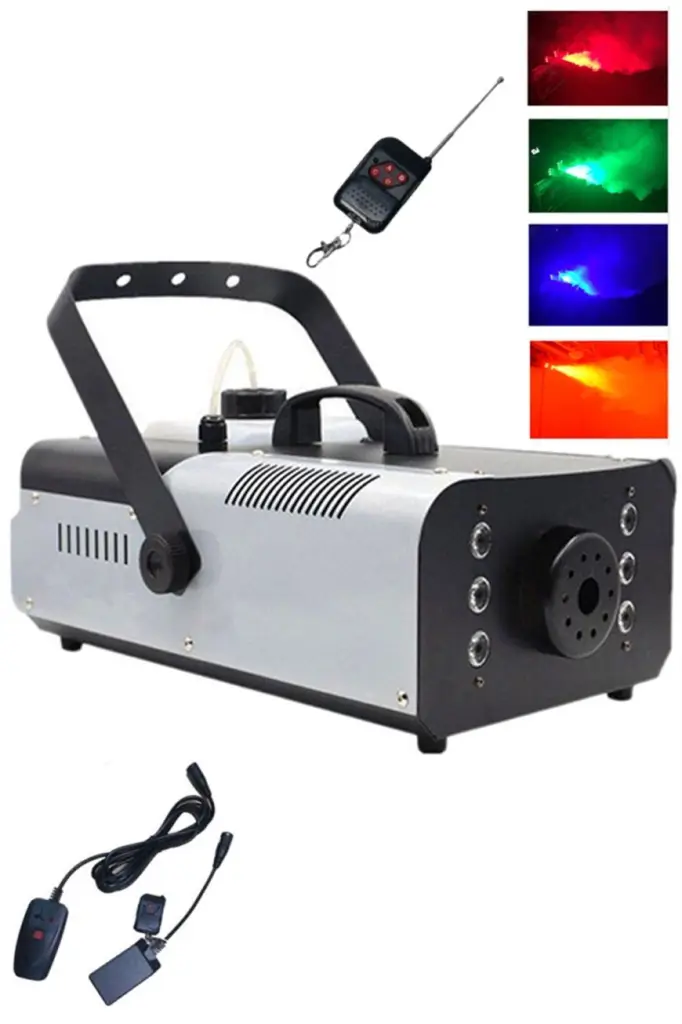 Quenlite QL-2000RGB Sis Makinası LED Işıklı 2000 Watt Uzaktan Kumandalı