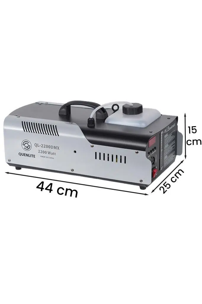 Quenlite QL-2200 DMX RGB Sis Makinası 2200 Wattı DMX Kontrollü LED Işıklı