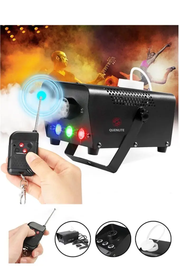 Quenlite QL-700RGB-LK Sis Makinası 700 Watt LED Işıklı ve Kumandalı (5 Litre Likitli)