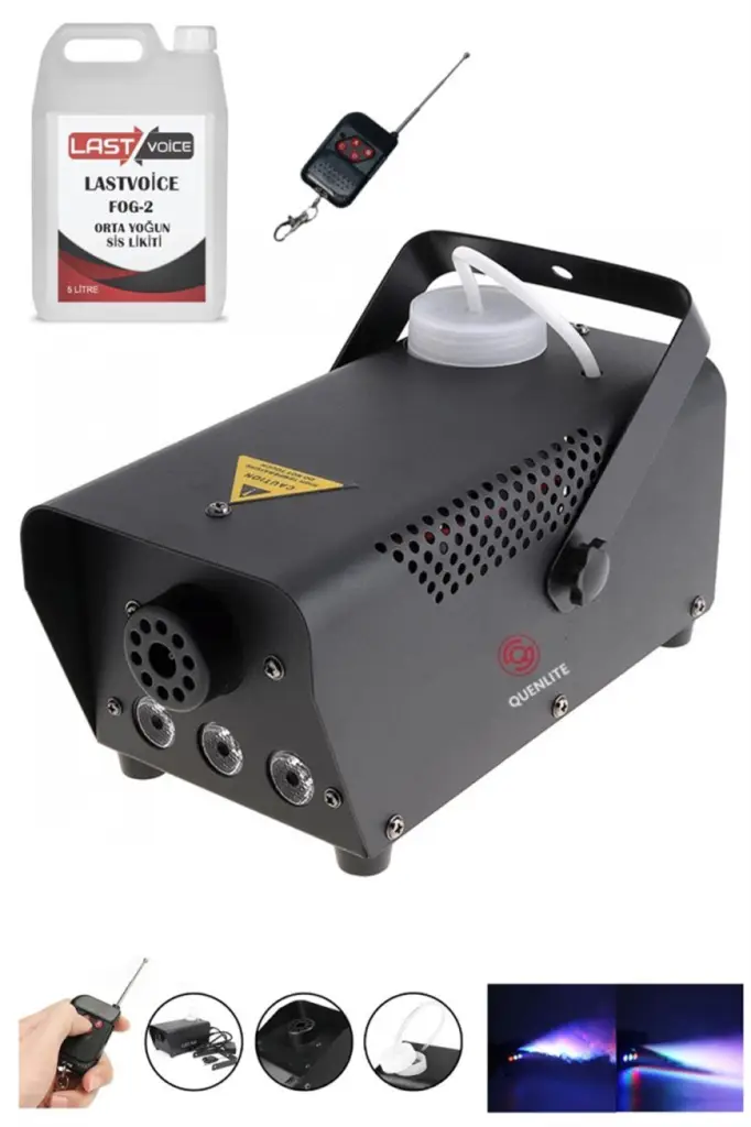 Quenlite QL-700RGB-LK Sis Makinası 700 Watt LED Işıklı ve Kumandalı (5 Litre Likitli)