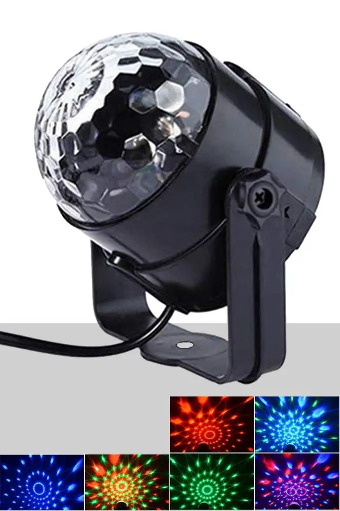 Quenlite QX-135 Mini Led Magic Disko Işığı Sahne Top Işık Sese Duyarlı Eğlence LED Işık