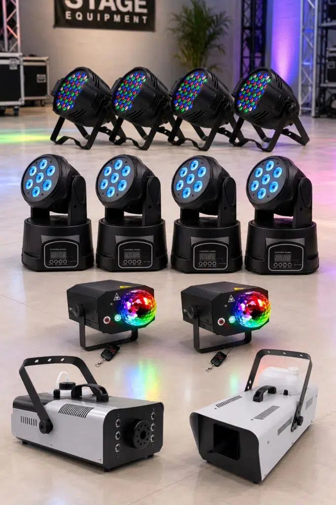 Quenlite Sahne Işık Sistemi Start Paket-5 (Lazer Led Par Robot Sis Kar Makinesi)