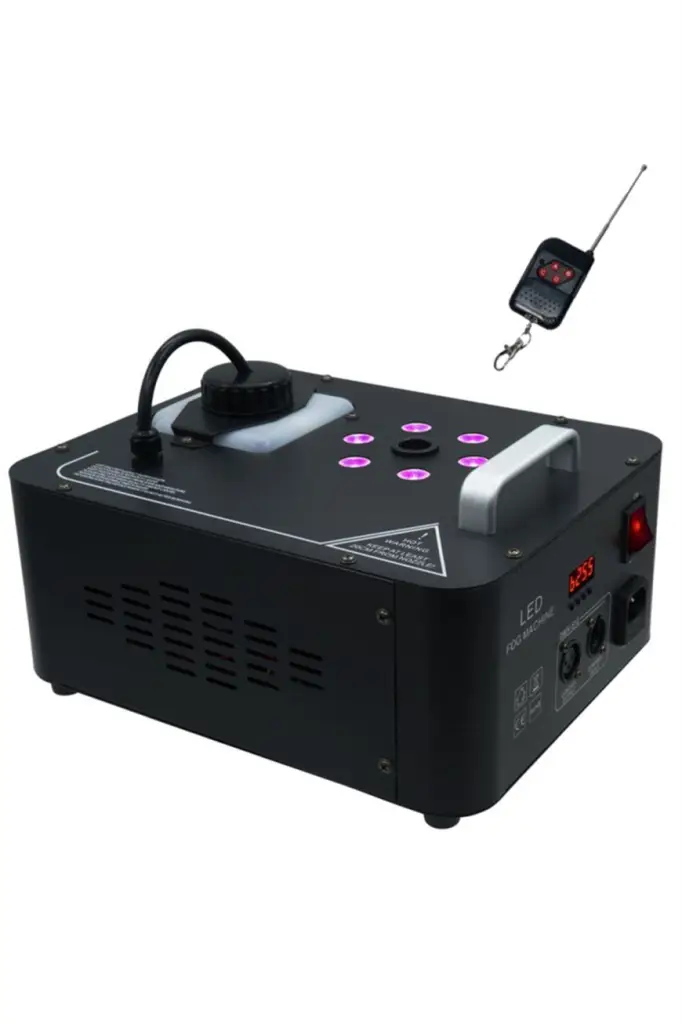 Quenlite Volcano-2000 DMX Sis Makinası 2000 Watt LED Işıklı ve Uzaktan Kumandalı