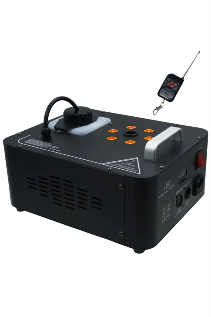 Quenlite Volcano-2000 DMX Sis Makinası 2000 Watt LED Işıklı ve Uzaktan Kumandalı