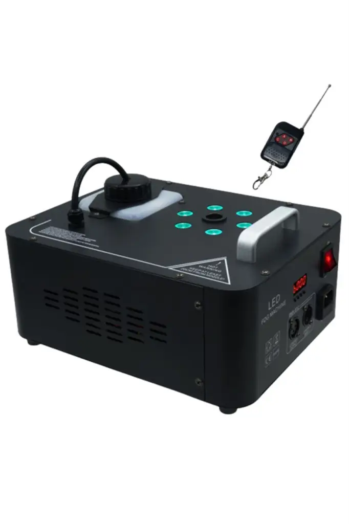Quenlite Volcano-2000 DMX Sis Makinası 2000 Watt LED Işıklı ve Uzaktan Kumandalı