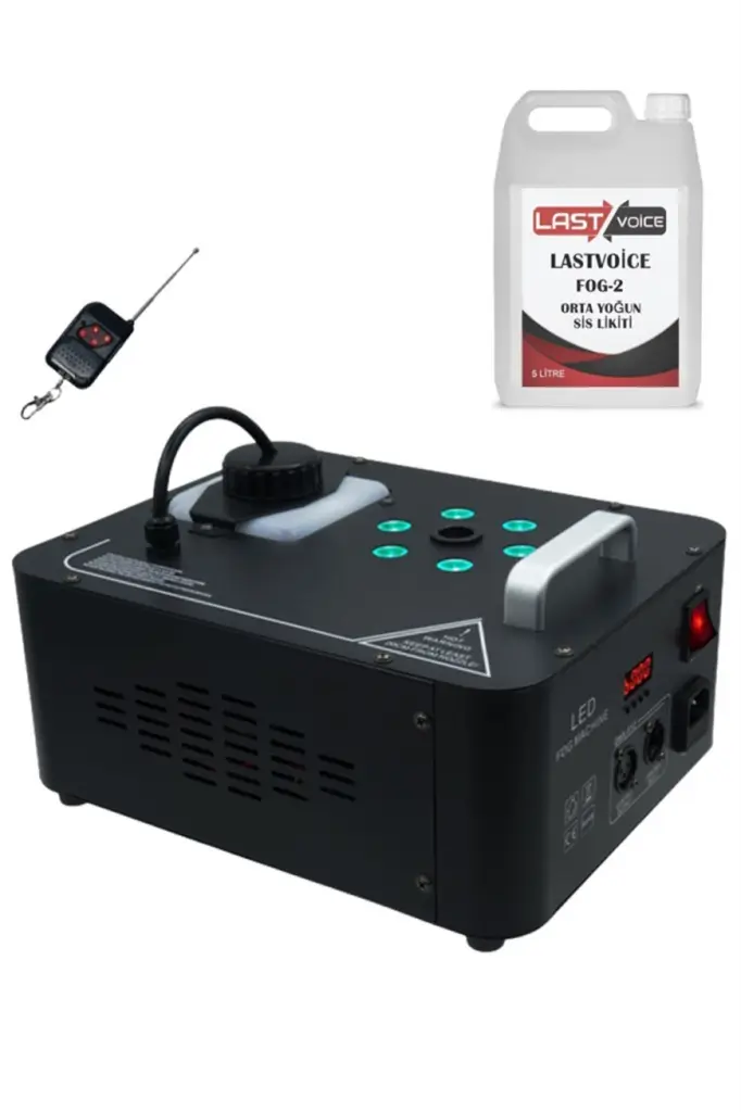 Quenlite Volcano-2000LK DMX Sis Makinası 2000 Watt LED Işıklı ve Uzaktan Kumandalı (5 Litre Likitli)