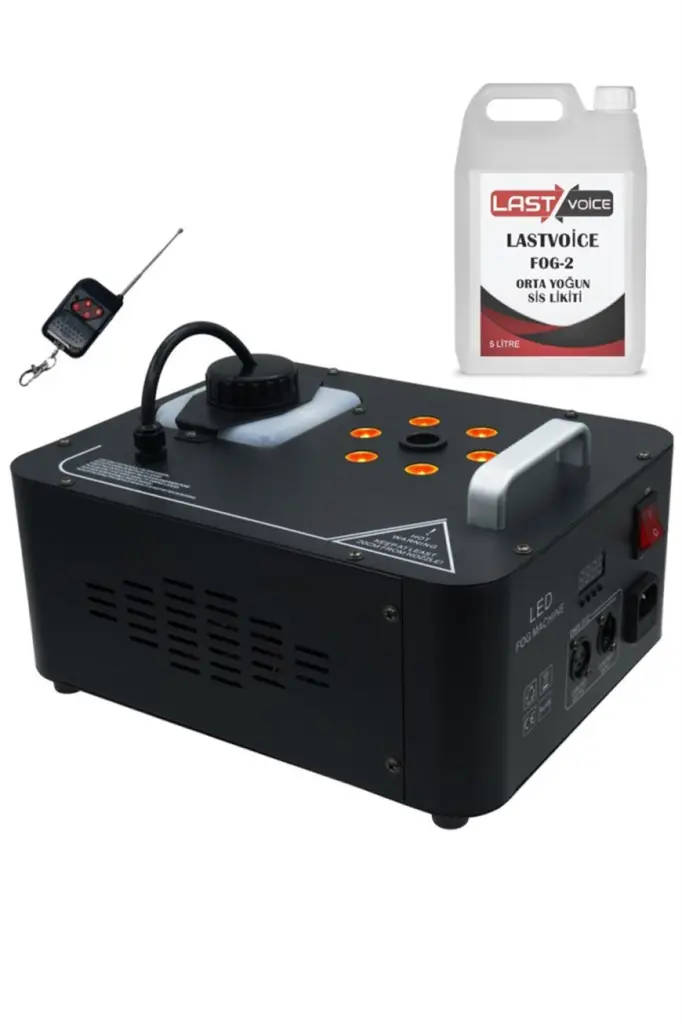 Quenlite Volcano-2000LK DMX Sis Makinası 2000 Watt LED Işıklı ve Uzaktan Kumandalı (5 Litre Likitli)