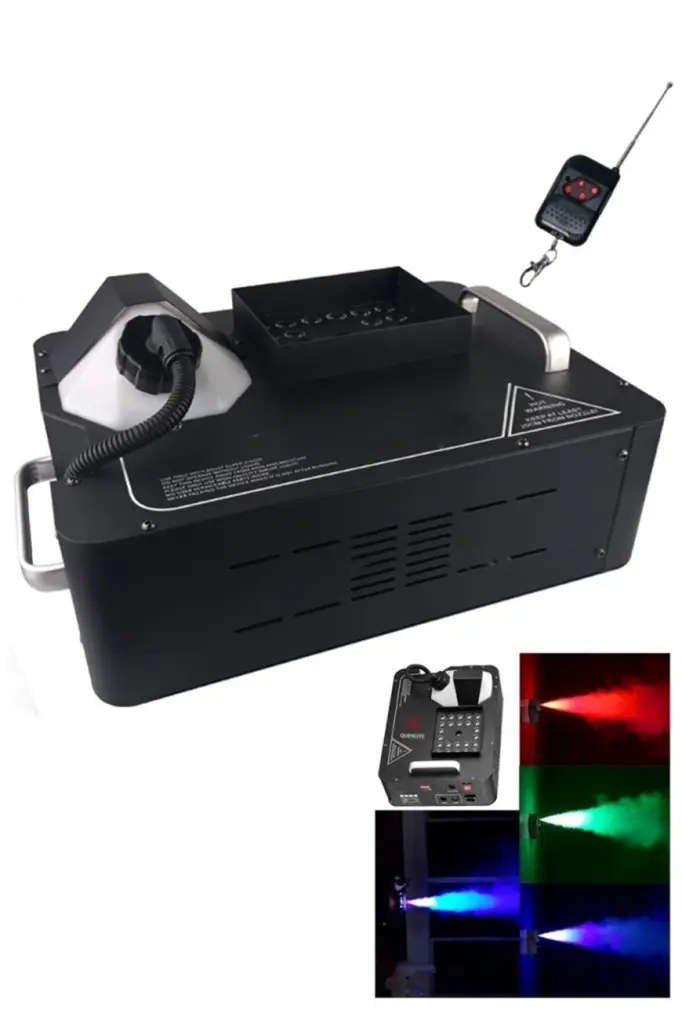 Quenlite Volcano-2500LK DMX Sis Makinası 2500 Watt LED Işıklı Uzaktan Kumandalı (5 Litre Likitli)