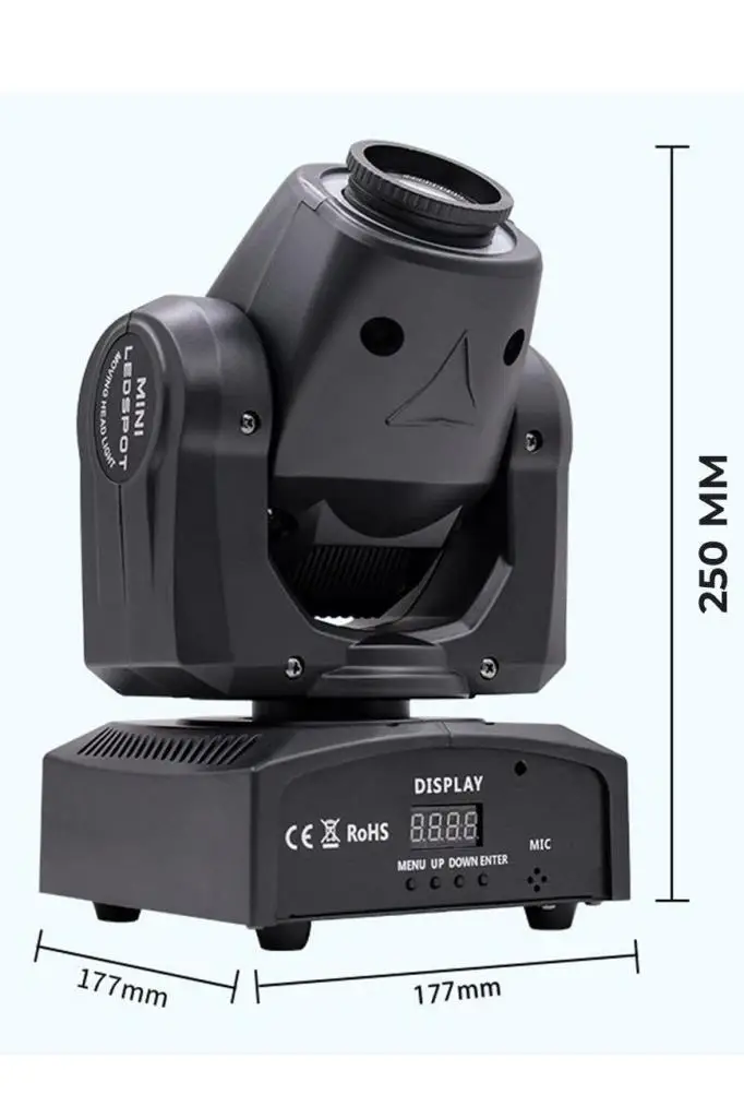 Quenlite Wash-307 Moving Head Robot Sahne Işık 30W LED GOBOLAR İLE