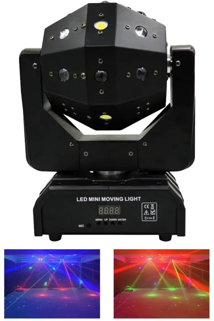 Quenlite Wash-400 Hareketli Lazer Strobe Disko Robot Işık 16x3W Sahne Disko Topu DMX512