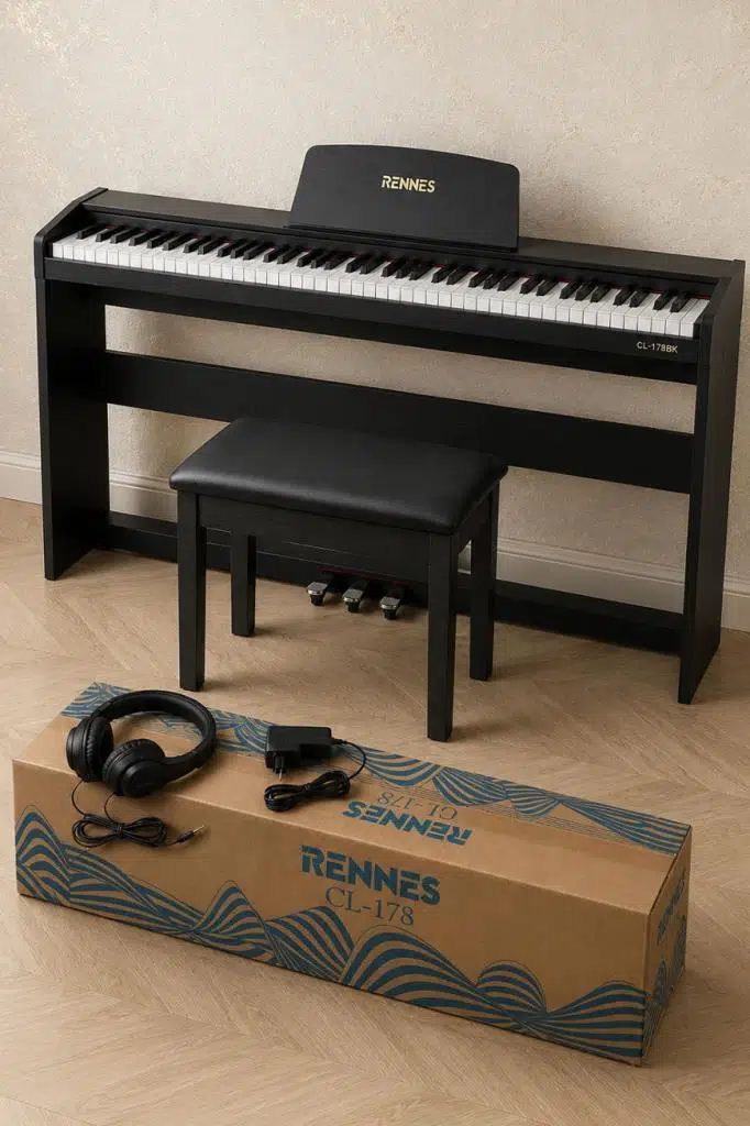 Rennes CL-178BK Tuş Hassasiyetli 88 Tuş Dijital Piyano Siyah