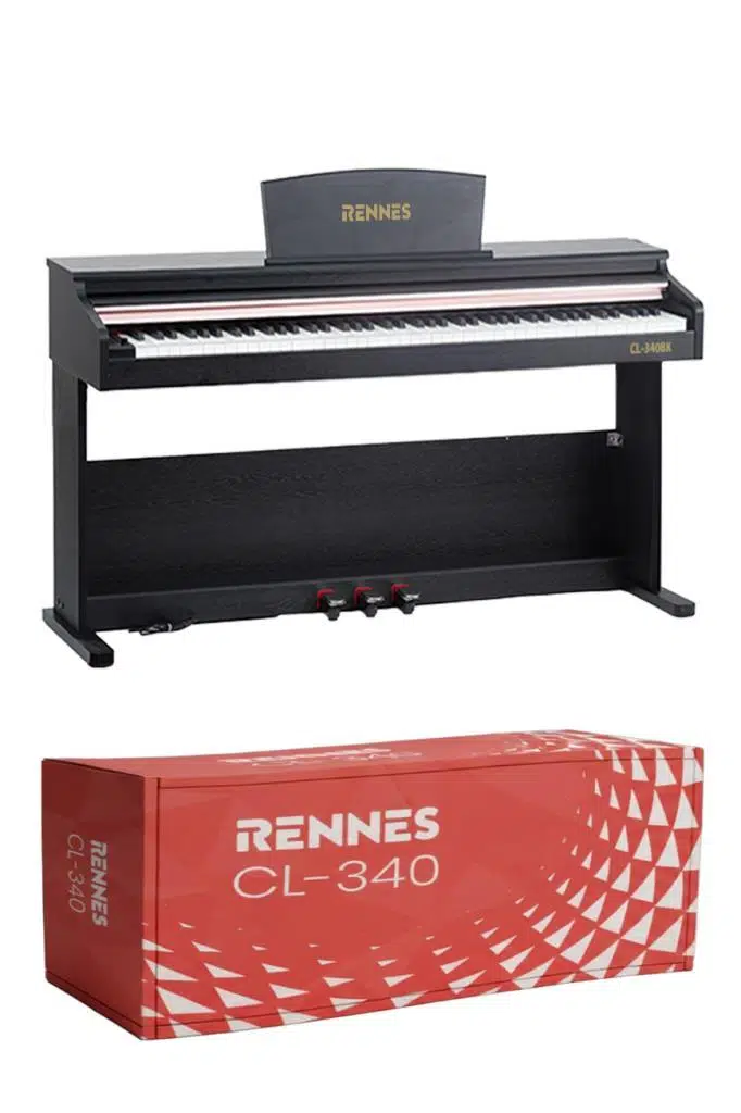 Rennes CL-340BK Tuş Hassasiyetli 88 Tuş Dijital Piyano Profesyonel Siyah