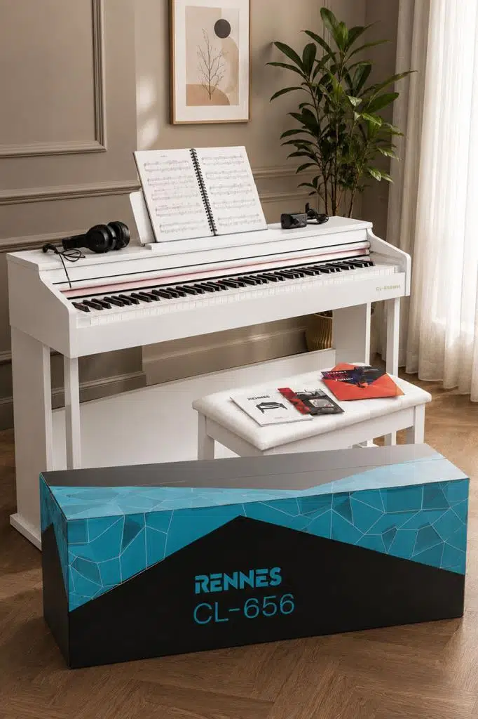 Rennes CL-656WH Hammer Action 88 Tuş Dijital Piyano Profesyonel Beyaz