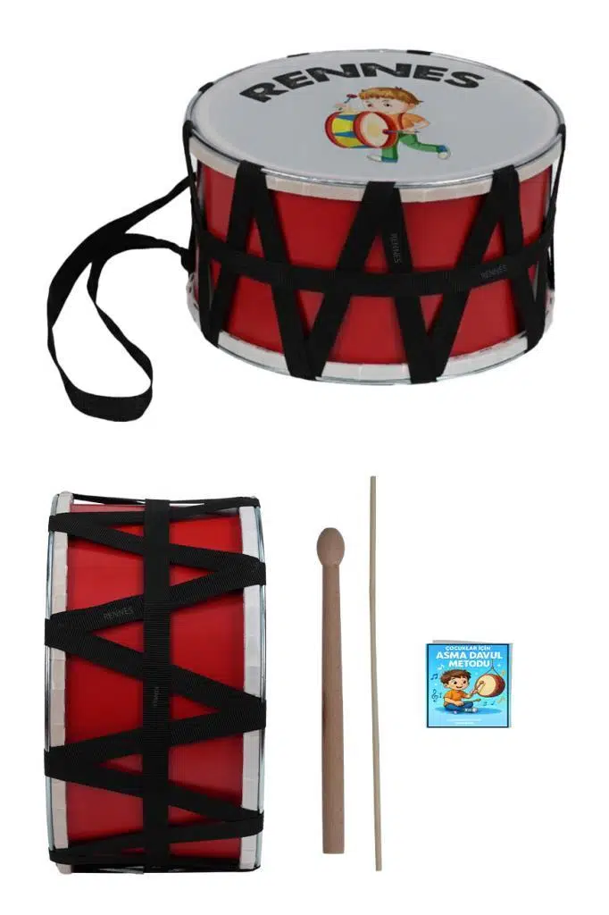 Rennes DVL-30RD Örf Aletleri Özel Tasarım Çocuk Davulu 30 cm