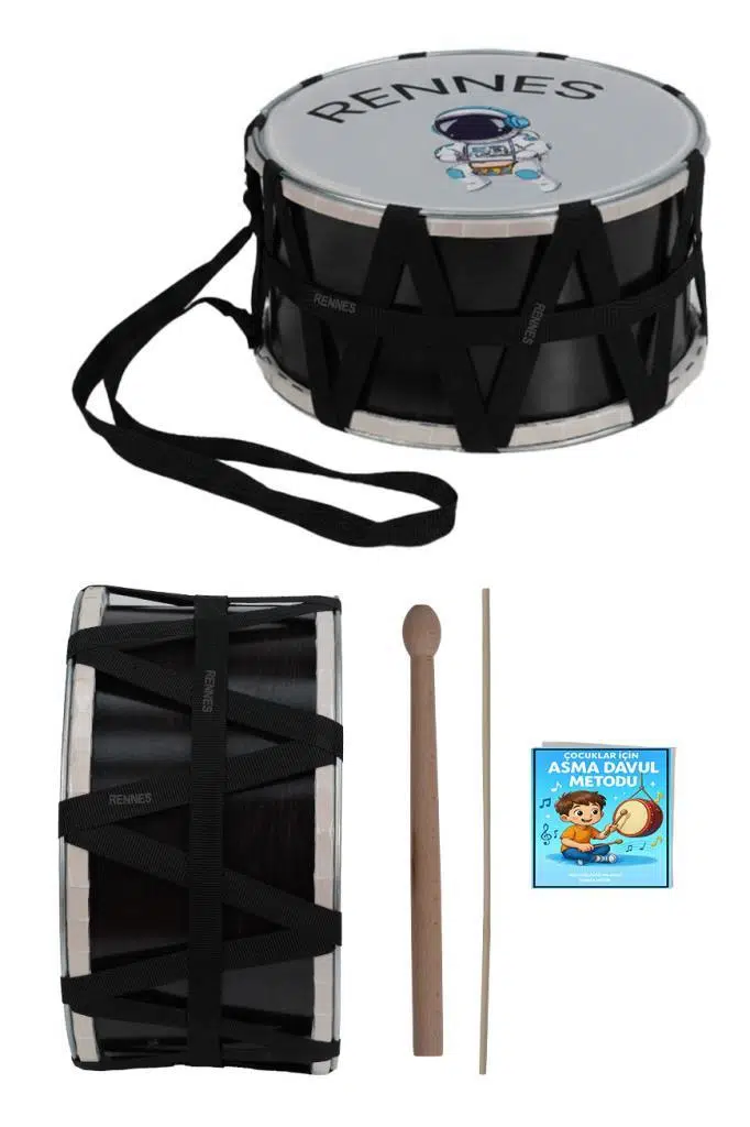 Rennes DVL-31BRW Örf Aletleri Özel Tasarım Çocuk Davulu 30 cm