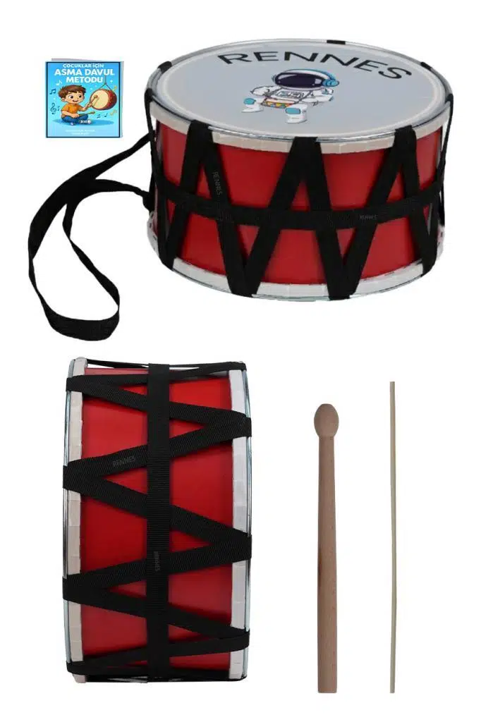Rennes DVL-31RD Örf Aletleri Özel Tasarım Çocuk Davulu 30 cm