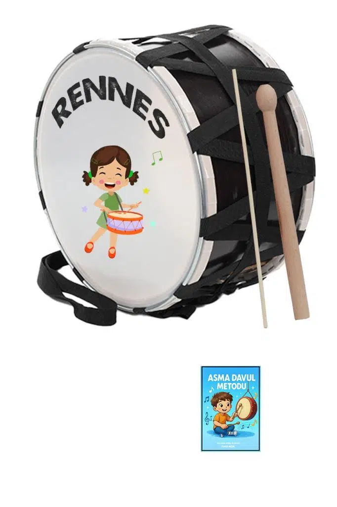 Rennes DVL-32BRW Örf Aletleri Özel Tasarım Çocuk Davulu 30 cm