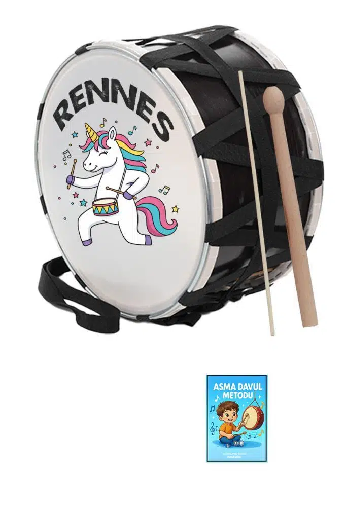 Rennes DVL-33BRW Örf Aletleri Özel Tasarım Çocuk Davulu 30 cm
