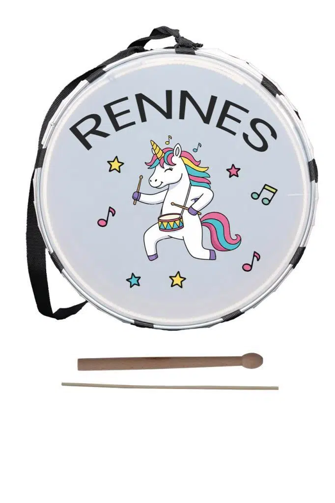 Rennes DVL-33BRW Örf Aletleri Özel Tasarım Çocuk Davulu 30 cm