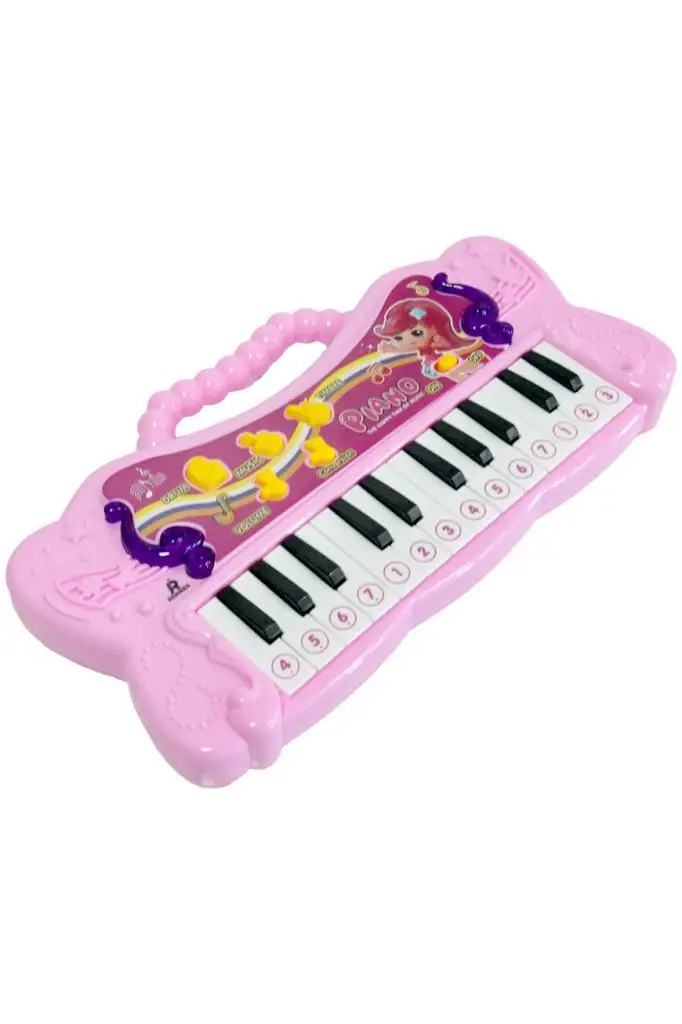 Rennes NP-150PK 24 Tuşlu Portatif Mini Oyuncak Çocuk Piyanosu Pembe