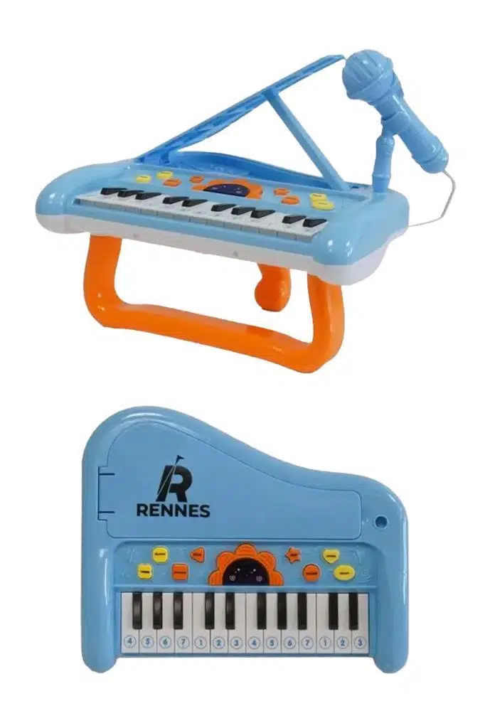 Rennes NP-250BL-OUT Oyuncak Çocuk Piyanosu Mavi(OUTLET)