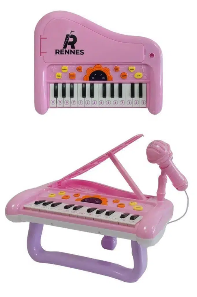 Rennes NP-250PK-OUT Oyuncak Çocuk Piyanosu Pembe (OUTLET)