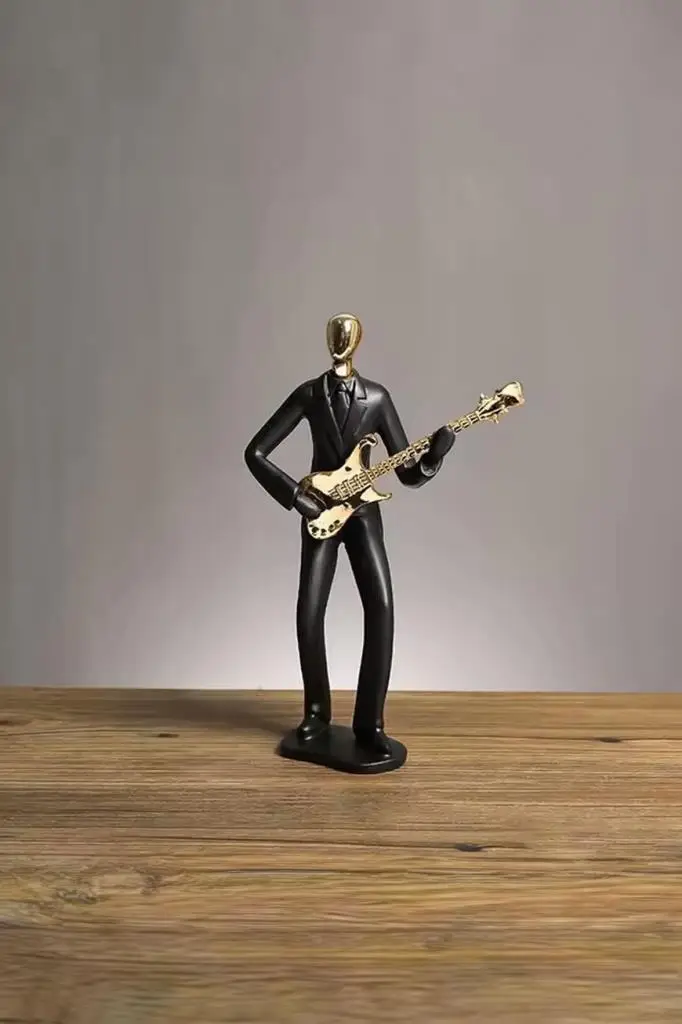 Rennes RGV-B30 Dekoratif Biblo Oda ve Masa Süsü Gitar Çalan Adam