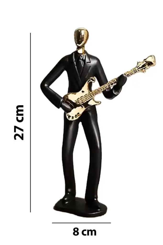 Rennes RGV-B30 Dekoratif Biblo Oda ve Masa Süsü Gitar Çalan Adam