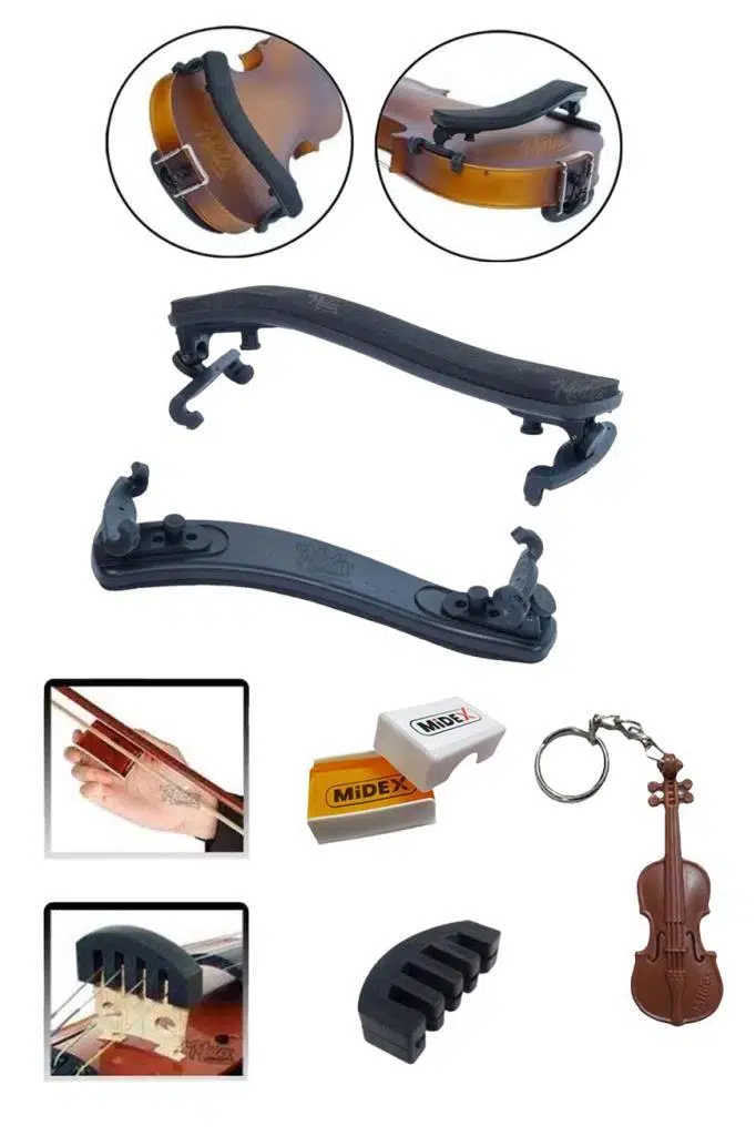 Rennes RVY-100 Keman Yastığı 4/4 ve 3/4 Kemanlar İle Uyumlu (Reçine ve Susturucu Hediye)