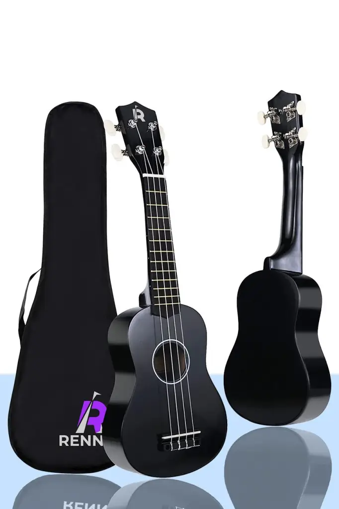 Rennes UR-21BK Siyah Soprano Ukulele (Çanta Askı Pena Metod)