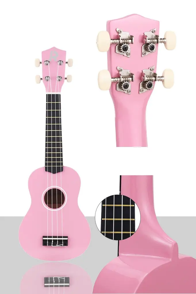 Rennes UR-21PK Pembe Soprano Ukulele (Çanta Askı Pena Metod)
